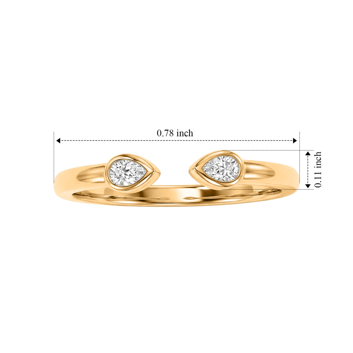 Luxuriant - Lab Grown Diamond (SI-G-H) Ring in Yellow Gold Plated Sterling Silver 8788366 5