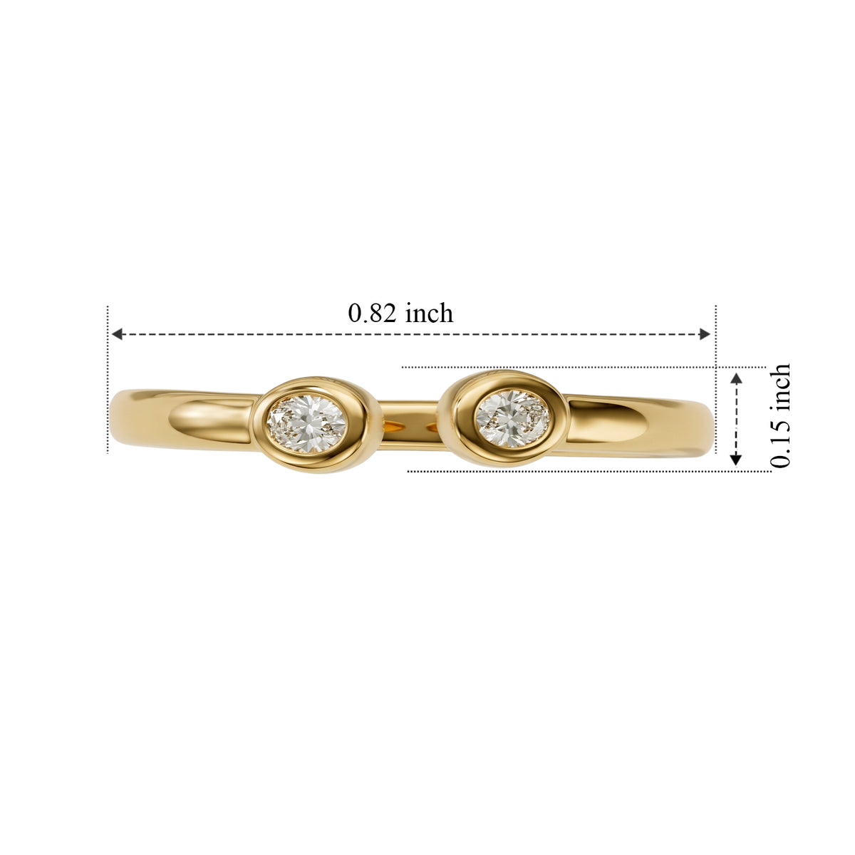 Luxuriant - Lab Grown Diamond (SI-G-H) Adjustable Ring in Yellow Gold Plated Sterling Silver 8788380 4