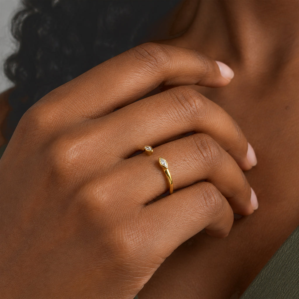 Luxuriant - Lab Grown Diamond (SI/G-H) Solitaire Ring in Yellow Gold Plated Sterling Silver_8788404_1