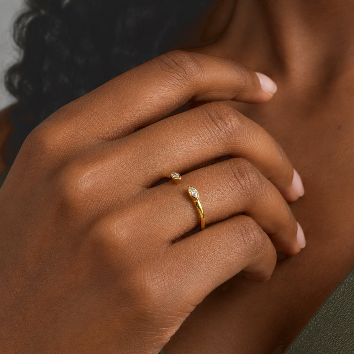 Luxuriant - Lab Grown Diamond (SI/G-H) Solitaire Ring in Yellow Gold Plated Sterling Silver 8788404 1