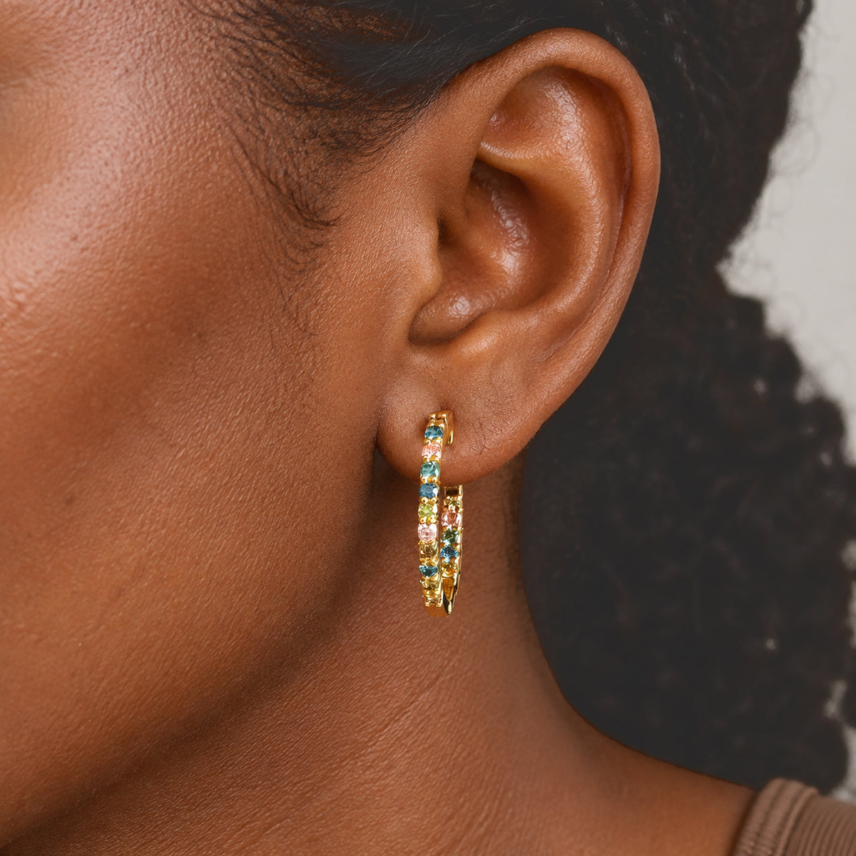 Luxuriant - Lab Grown Multi Diamond Full Hoop Earring in 18K Vermeil Yellow Gold Plated Sterling Silver 1.50 Ct. 8788638 1