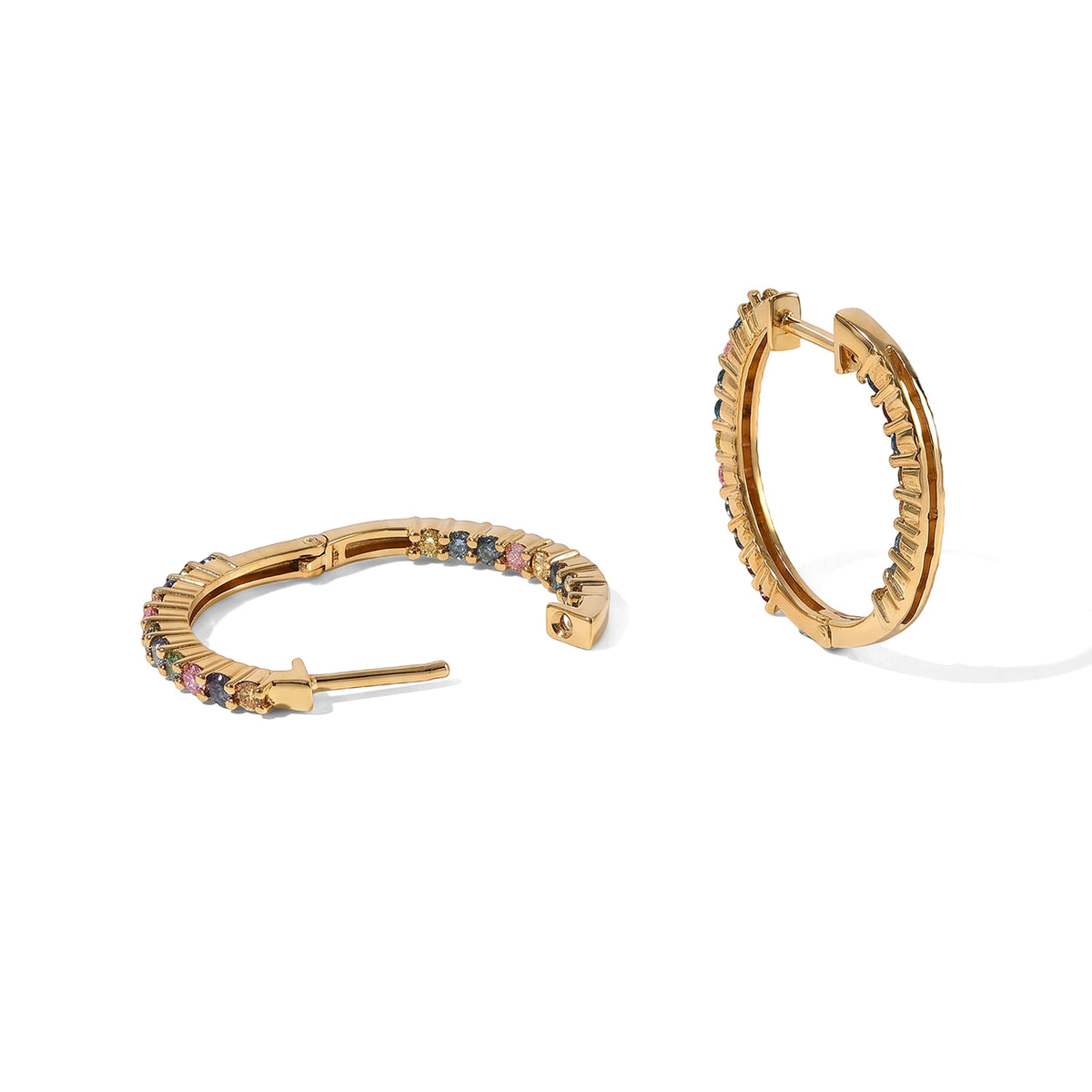 Luxuriant - Lab Grown Multi Diamond Full Hoop Earring in 18K Vermeil Yellow Gold Plated Sterling Silver 1.50 Ct. 8788638 3