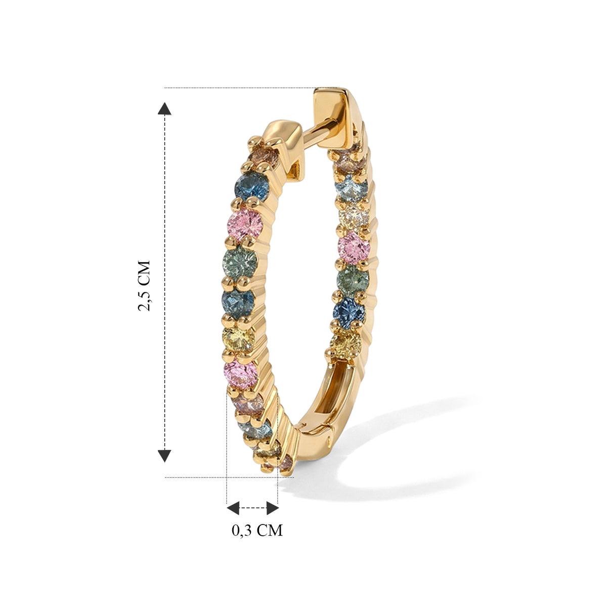 Luxuriant - Lab Grown Multi Diamond Full Hoop Earring in 18K Vermeil Yellow Gold Plated Sterling Silver 1.50 Ct. 8788638 4