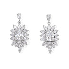 D'Joy - Moissanite Earring with Push Back in Rhodium Overlay Sterling Silver 9.90 Ct._8789094