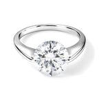 D'joy Moissanite Solitaire Ring in Rhodium OverlaySterling Silver  3.800  Ct._8789095