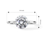 D'Joy - Moissanite Solitaire Ring in Rhodium Overlay Sterling Silver  3.80 Ct._8789113_5