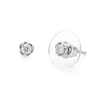 D'Joy - Lab Grown Diamond Stud Earring with Push Post in Rhodium Overlay Sterling Silver 0.25 Ct._8789150