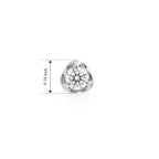D'Joy - Lab Grown Diamond Stud Earring with Push Post in Rhodium Overlay Sterling Silver 0.25 Ct._8789150_6