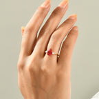 Luxuriant Lab Created Padparadscha Sapphire, White Zircon Main Stone With Side Stone Ring Sterling Silver  3.124  Ct._8790147_1