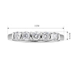 Luxuriant Lab Grown Diamond 5 Stone Ring in Rhodium OverlaySterling Silver  0.500  Ct._8790926_4