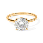 9K Yellow Gold Moissanite Solitaire Ring 1.77 Ct._8791879