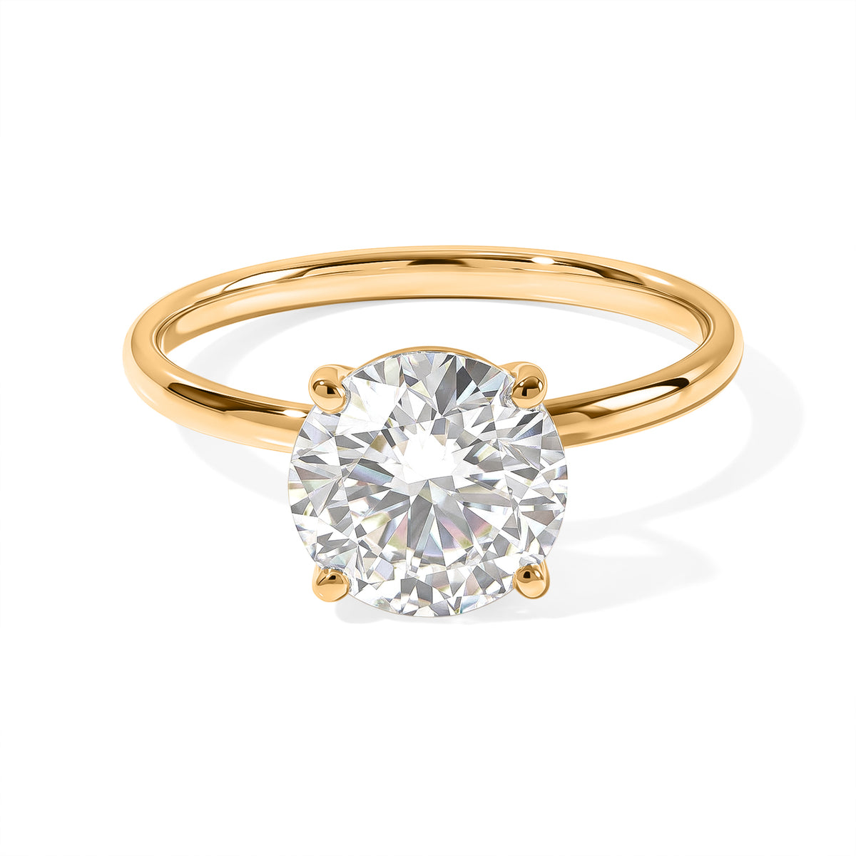 9K Yellow Gold Moissanite Solitaire Ring 1.77 Ct. 8791879 0