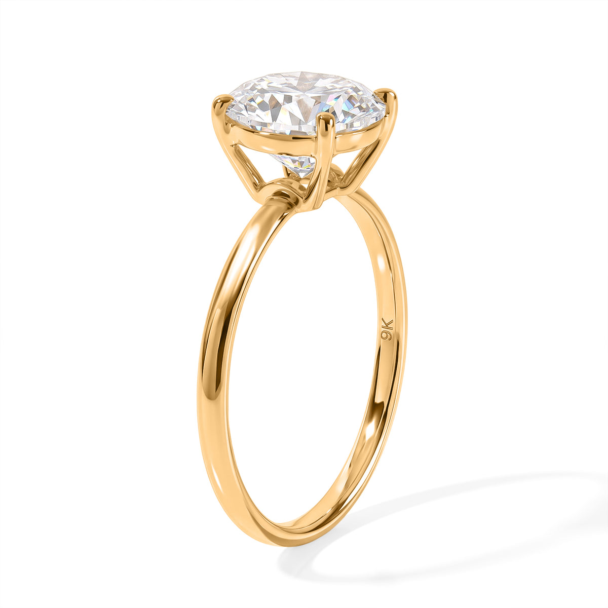 9K Yellow Gold Moissanite Solitaire Ring 1.77 Ct. 8791879 3