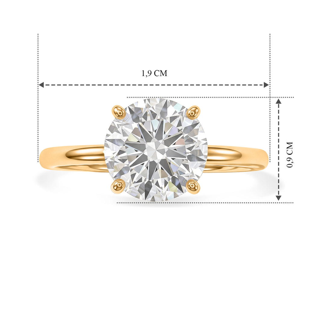 9K Yellow Gold Moissanite Solitaire Ring 1.77 Ct._8791879_5