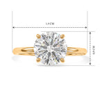 9K Yellow Gold Moissanite Solitaire Ring 1.77 Ct._8791879_5