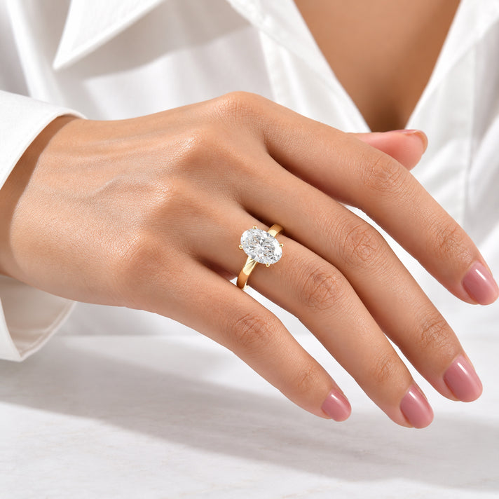 TJC Biggest Diamond Offer - 9K Yellow Gold IGI Certified Lab Grown Diamond (VS/E-F) Solitaire Ring 4.00 Ct. 8793346 2