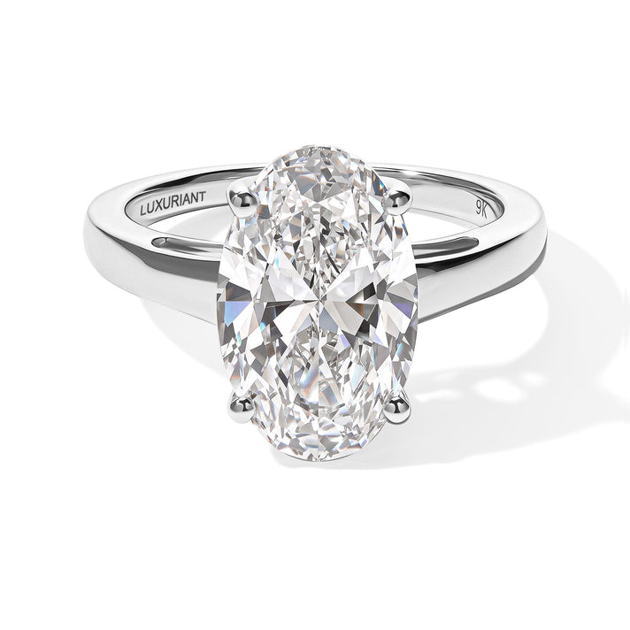 TJC Biggest Diamond Offer - Luxuriant 9K White Gold IGI Certified Lab Grown Diamond (VS/E-F) Solitaire Ring 4.08 Ct. 8793438 1