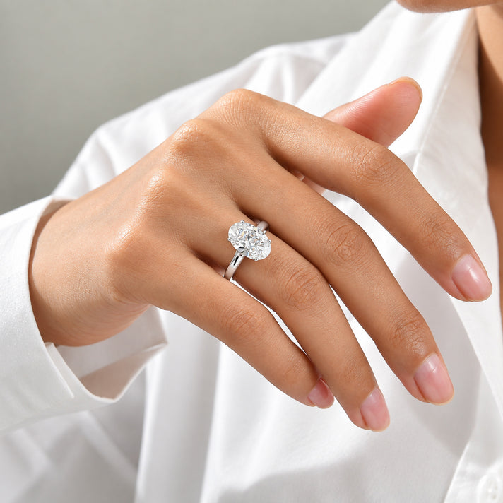 TJC Biggest Diamond Offer - Luxuriant 9K White Gold IGI Certified Lab Grown Diamond (VS/E-F) Solitaire Ring 4.08 Ct. 8793438 2
