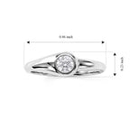 Lucy Q - Lab Grown Diamond Solitaire Ring in Rhodium Overlay Sterling Silver 0.25 Ct._8794256_4