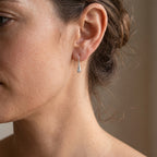 Lucy Q Lab Grown Diamond J Hoop Half Hoop Earring in Rhodium OverlaySterling Silver  0.200  Ct._8794515_1