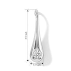 Lucy Q Lab Grown Diamond J Hoop Half Hoop Earring in Rhodium OverlaySterling Silver  0.200  Ct._8794515_4