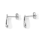 Lucy Q Lab Grown Diamond Main Stone With Side Stone Earring in Rhodium OverlaySterling Silver  0.250  Ct._8794537_3