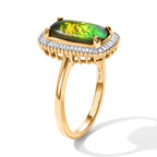 D'Joy - Ammolite & Natural White Diamond Ring in 18K Vermeil Yellow Gold Plated Sterling Silver 3.30 Ct._8795322_3