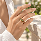 D'Joy - Ammolite Trilogy Ring in 18K Vermeil Yellow Gold Plated Sterling Silver 3.30 Ct._8795502_2