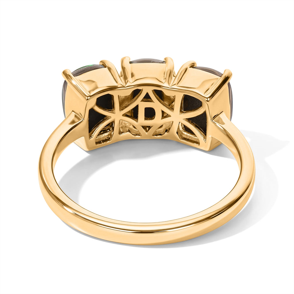 D'Joy - Ammolite Trilogy Ring in 18K Vermeil Yellow Gold Plated Sterling Silver 3.30 Ct._8795502_4