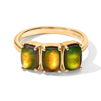 D'Joy - Ammolite Trilogy Ring in 18K Vermeil Yellow Gold Plated Sterling Silver 3.30 Ct._8795505