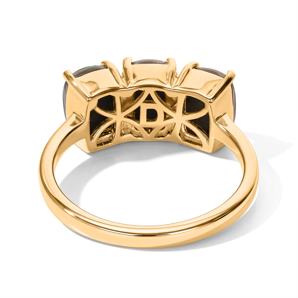 D'Joy - Ammolite Trilogy Ring in 18K Vermeil Yellow Gold Plated Sterling Silver 3.30 Ct._8795505_4