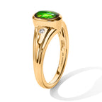 Luxuriant - Ammolite & Lab Grown Diamond (SI/G-H) Ring in 18K Vermeil Yellow Gold Plated Sterling Silver 1.20 Ct._8795574_2
