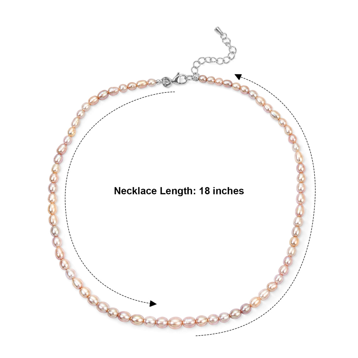 EverTrue Lavender Pearl Necklace (Size - 18) Stainless Steel  90.000  Ct. 8795584 5