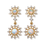 D'joy Ethiopian Opal, White Zircon Dangling Earring Sterling Silver  1.712  Ct._8795919