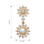 D'joy Ethiopian Opal, White Zircon Dangling Earring Sterling Silver  1.712  Ct._8795919_4