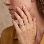 Rhapsody - 950 Platinum SGL Certified Natural White Diamond (VS/E-F) Trilogy Ring 1.20 Ct, Platinum Wt. 3.00 Gms_8795920_1