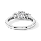 Rhapsody - 950 Platinum SGL Certified Natural White Diamond (VS/E-F) Trilogy Ring 1.20 Ct, Platinum Wt. 3.00 Gms_8795920_4