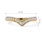 D'Joy - SGL Certified Natural White Diamond (I3/G-H) Wishbone Ring in 18K Vermeil Yellow Gold Plated Sterling Silver 0.50 Ct._8795975_5