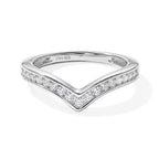 D'Joy - SGL Certified Natural White Diamond (I3/G-H) Wishbone Ring in Rhodium Overlay Sterling Silver 0.50 Ct._8795986
