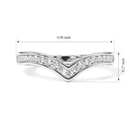 D'Joy - SGL Certified Natural White Diamond (I3/G-H) Wishbone Ring in Rhodium Overlay Sterling Silver 0.50 Ct._8795986_5