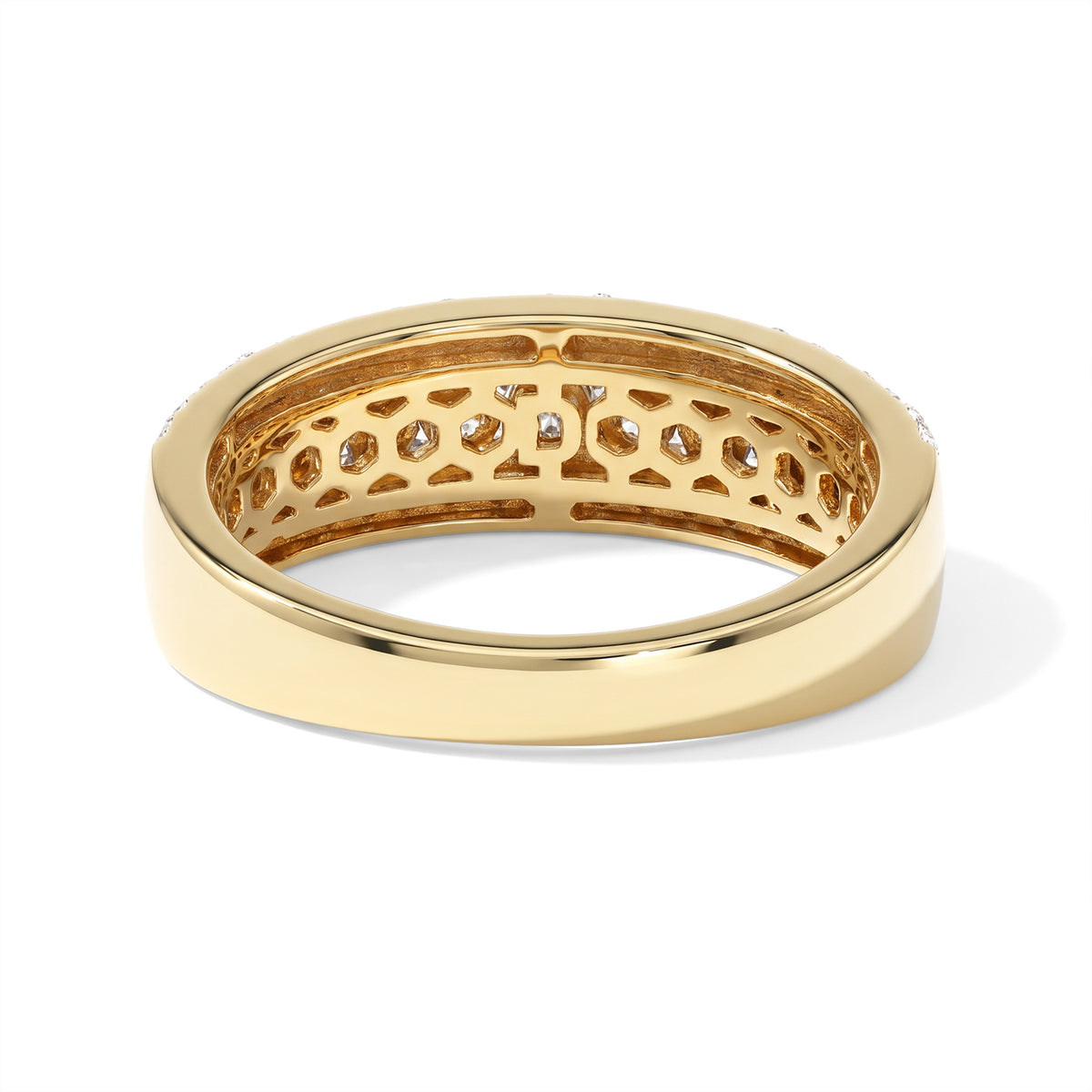 D'Joy - Natural White Diamond (I3-G-H) Ring in 18K Vermeil Yellow Gold Plated Sterling Silver 1.00 Ct. 8795996 4