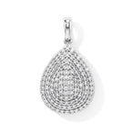 Luxoro - 9K White Gold SGL Certified Natural White Diamond Pendant_8796015