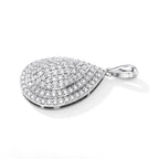 Luxoro - 9K White Gold SGL Certified Natural White Diamond Pendant_8796015_3