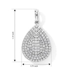 Luxoro - 9K White Gold SGL Certified Natural White Diamond Pendant_8796015_4