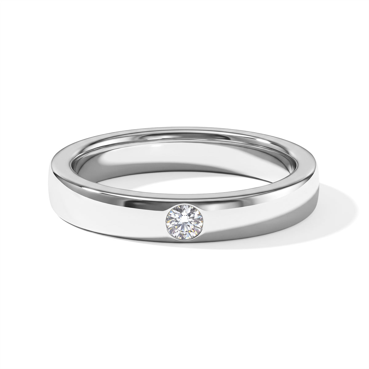 D'Joy - Natural White Diamond Ring in Rhodium Overlay Sterling Silver 8796034 0