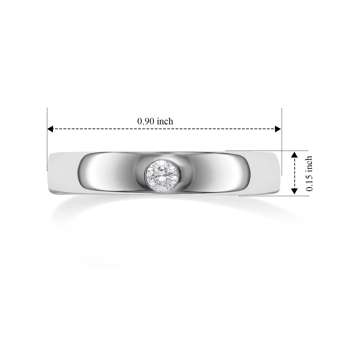D'Joy - Natural White Diamond Ring in Rhodium Overlay Sterling Silver 8796034 5