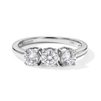 Rhapsody - 950 Platinum SGL Certified Natural White Diamond (VS/E-F) Trilogy Ring 1.05 Ct._8796050