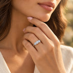 Rhapsody - 950 Platinum SGL Certified Natural White Diamond (VS/E-F) Trilogy Ring 1.05 Ct._8796050_1