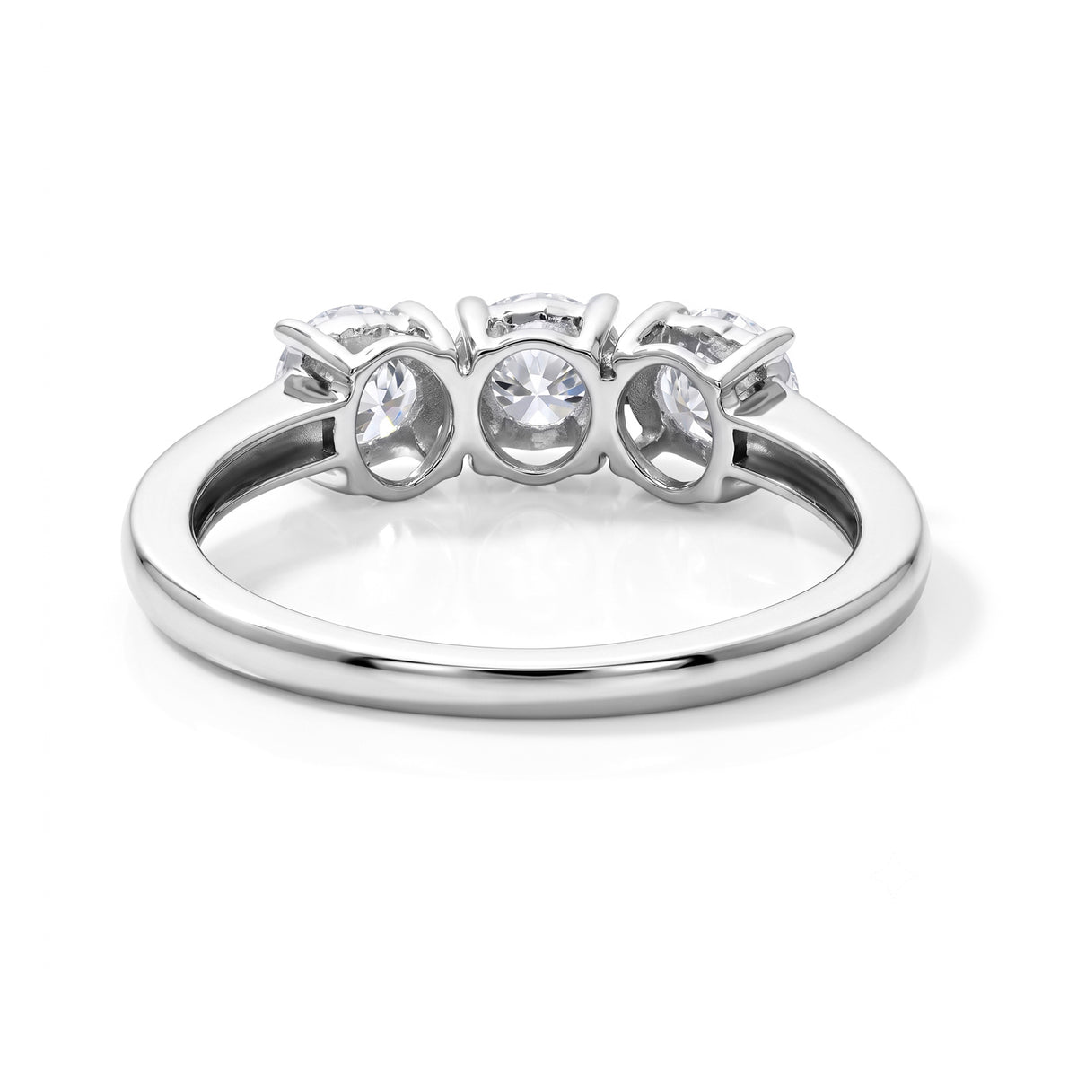 Rhapsody - 950 Platinum SGL Certified Natural White Diamond (VS-E-F) Trilogy Ring 1.05 Ct. 8796050 4