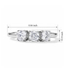 Rhapsody - 950 Platinum SGL Certified Natural White Diamond (VS/E-F) Trilogy Ring 1.05 Ct._8796050_5